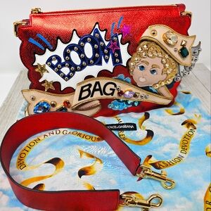 Dolce & Gabbana Crystal Boom Shoulder Book Clutch Bag